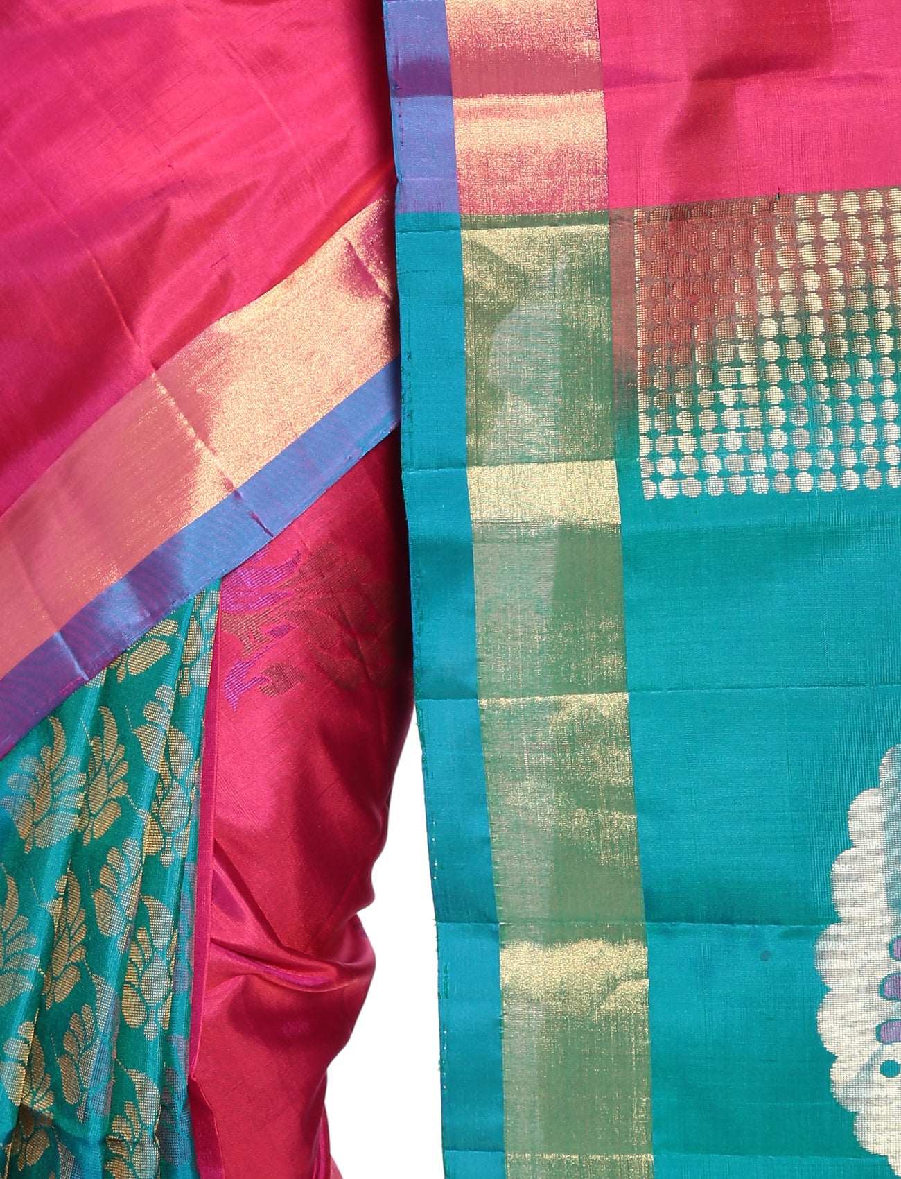 Buy Mandakini Kanchipuram Handloom Patli Pallu Pure Silk Sarees Online